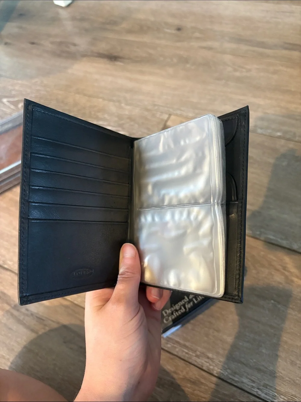 Rolfs Black Leather Men's Bifold Wallet